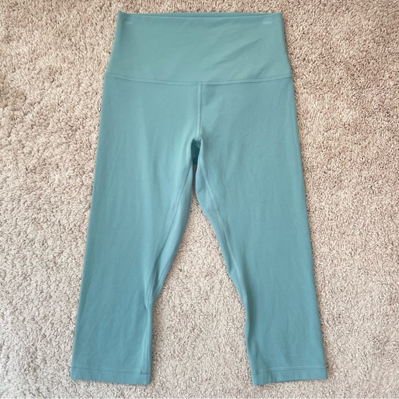 Lululemon 2021 Align High Rise Crop 17" Leggings Tidewater Teal Size 6, W6BHIS - Picture 4 of 16